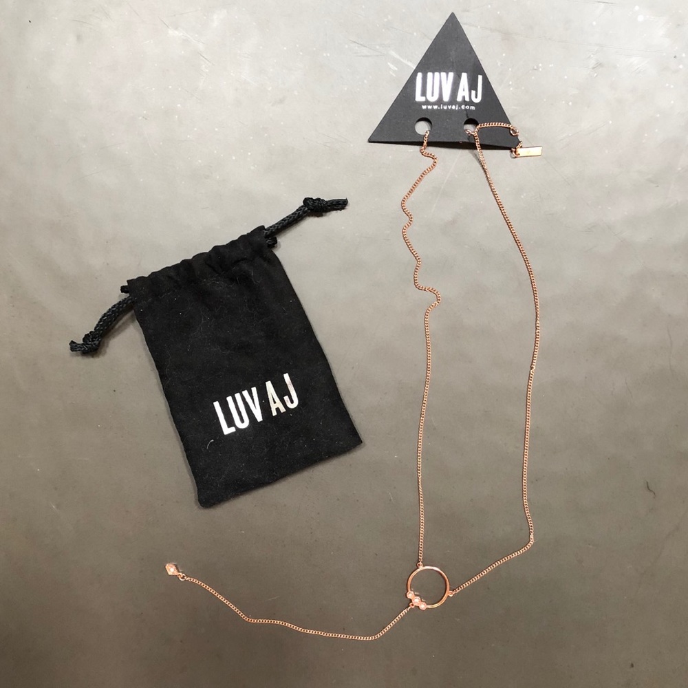LUV AJ rose gold necklace